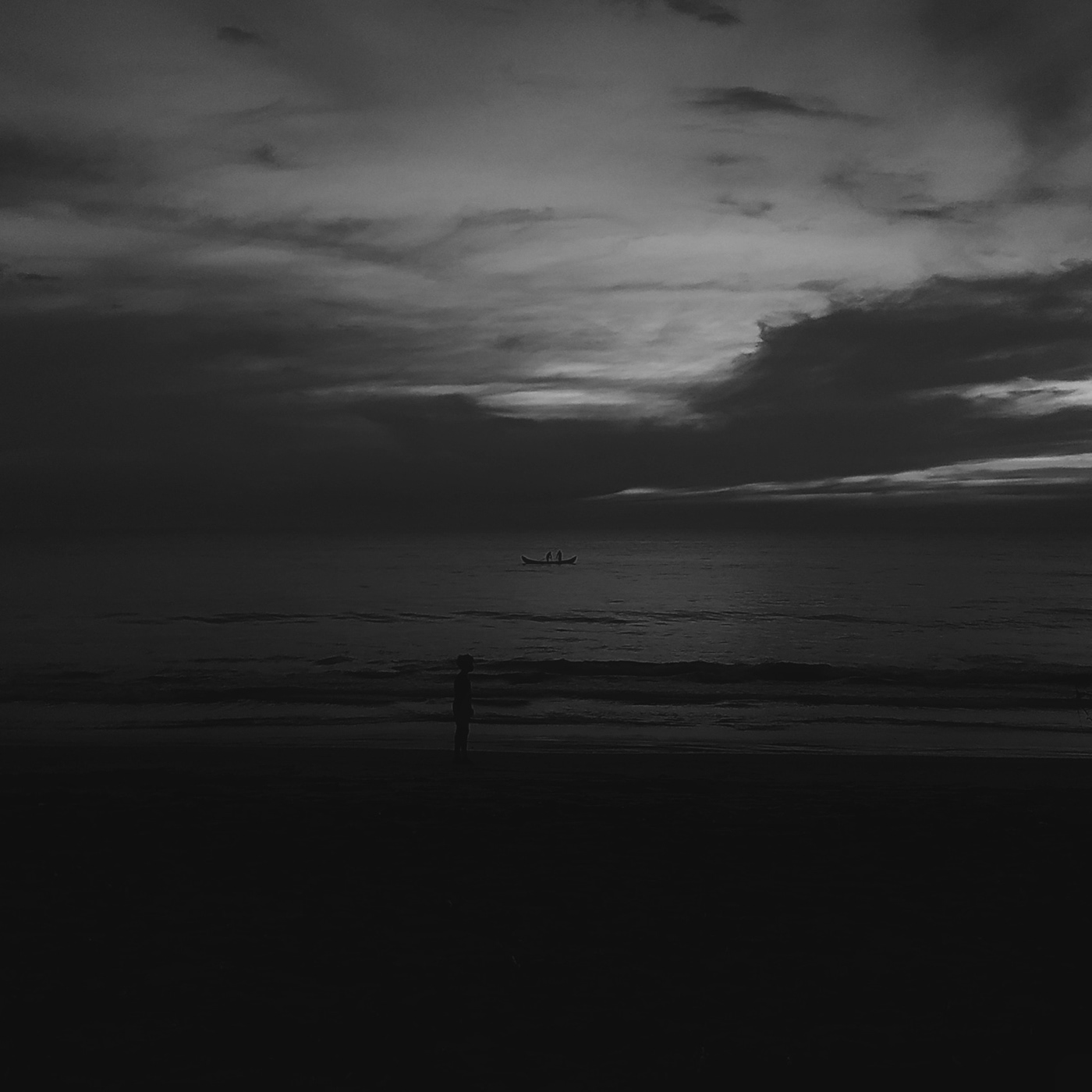 aesthetic and away beach black boat far fishing Ocean sad sand sea SKY So Sunrise sunset White