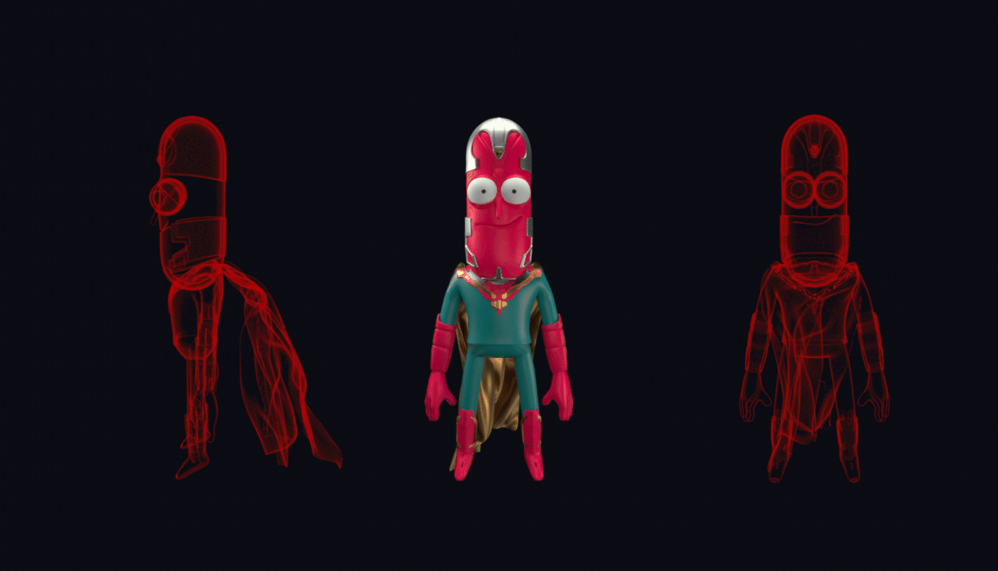 3D 3D Character digatal marvel mrpoopybutthole redshift rickandmorty vision visual
