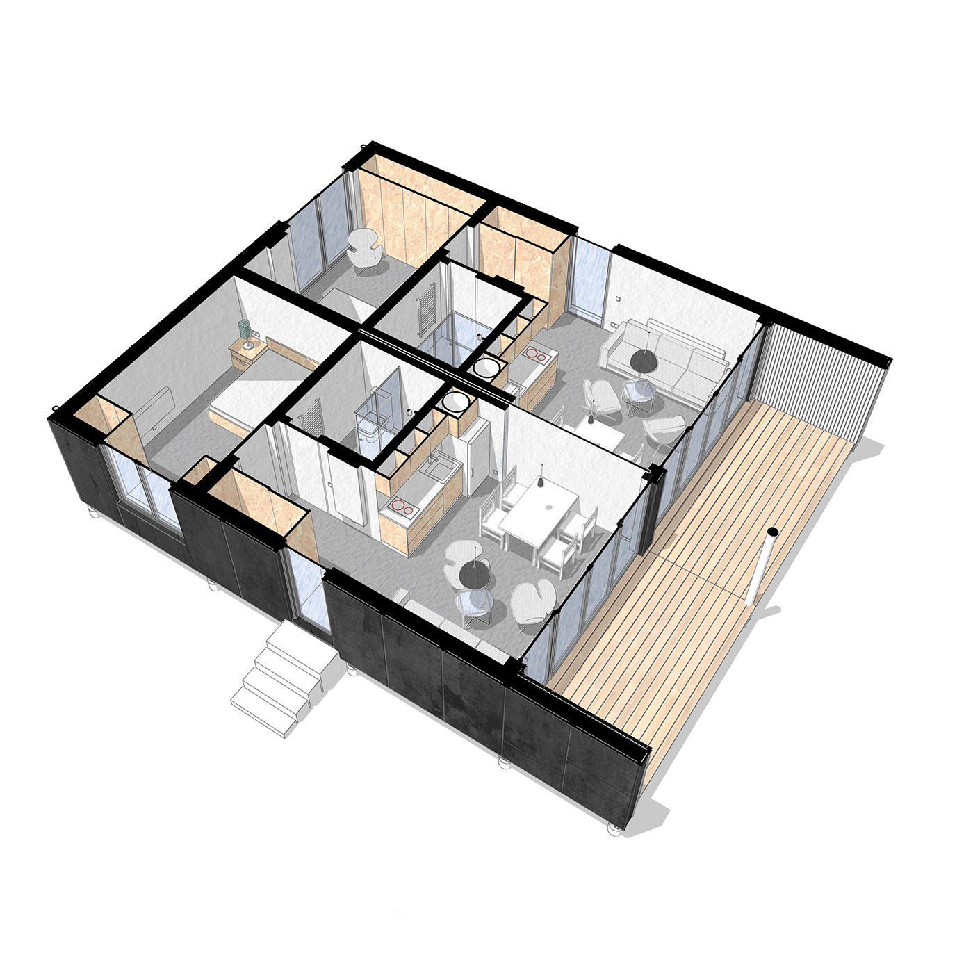 hotel Nature retreat cabin Prefab prefabricated lifestyle airbnb Booking modular