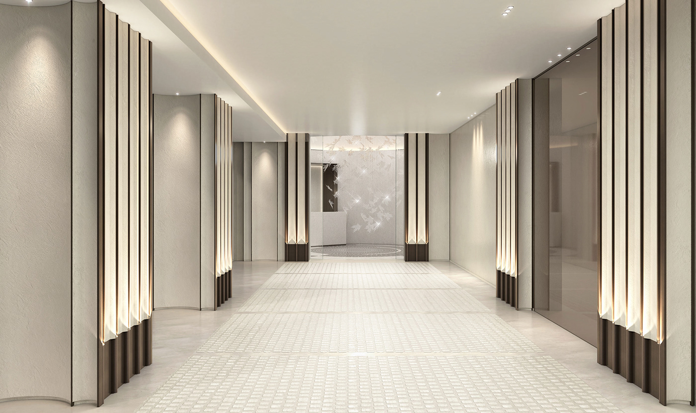 lobby design architecture visualization archviz 3d render CGI interior design 