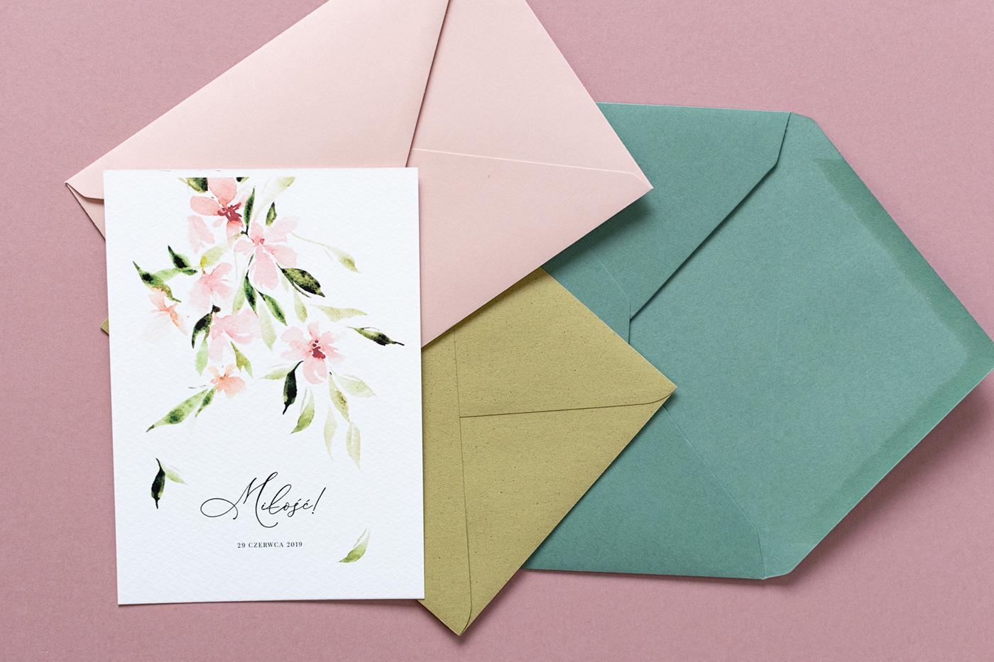 floral watercolor wedding invitations