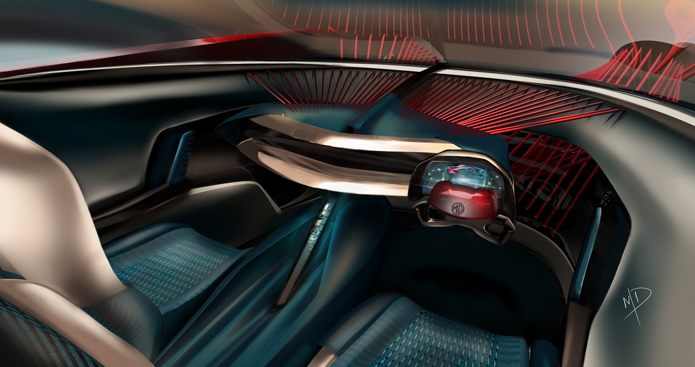 car Autonomous design transportation MG Sportscar automotive   british future rendering