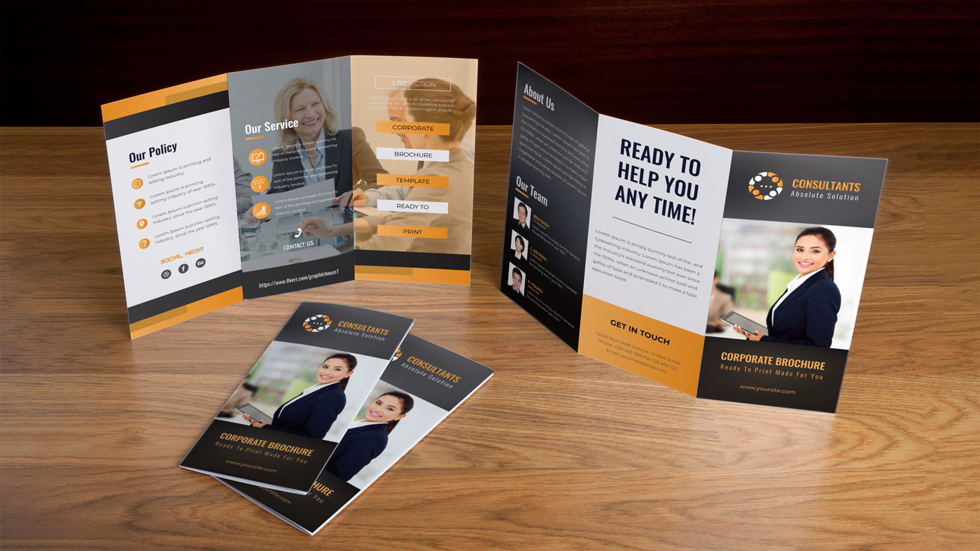 trifold brochure Trifold Brochure Design trifold brochure design corporate business agency company professional