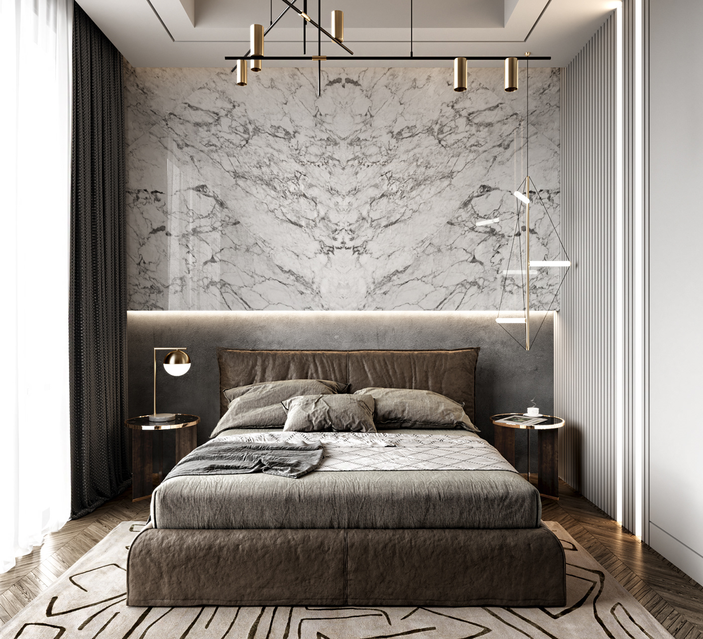 interiordesign architecture visualization bedroom dressingroom modern CoronaRender  3dsmax bathroom