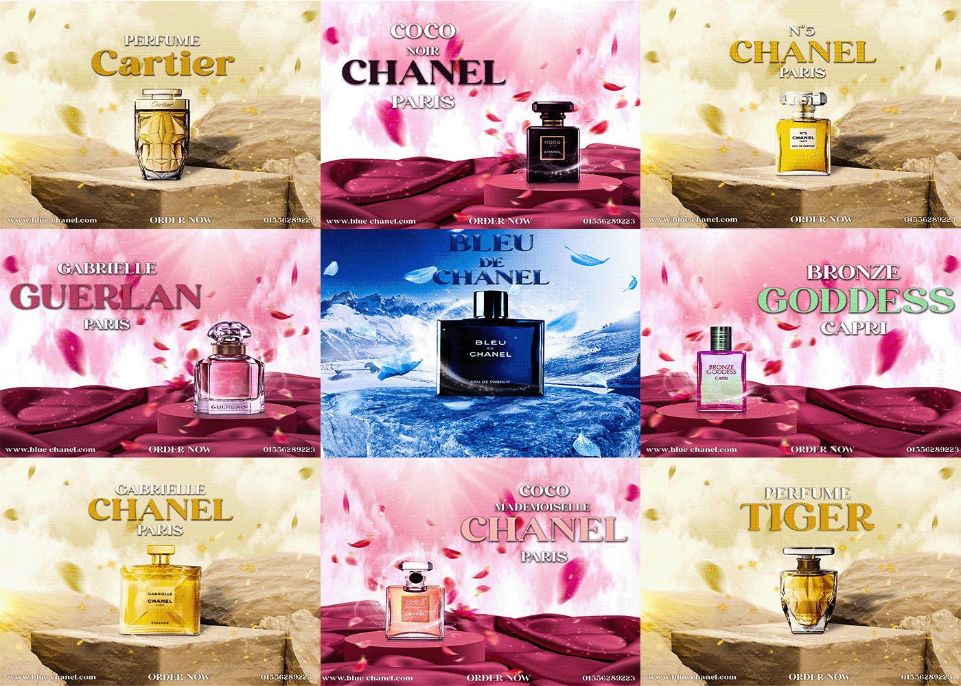 Graphic Designer Advertising  perfume beauty bleu de chanel Beauty Products Style Fashion  model beutiful