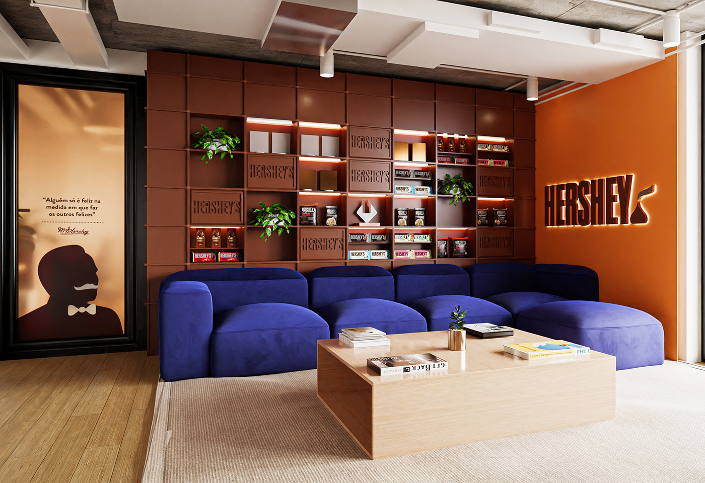 architecture chocolate design Diversity hersheys ILLUSTRATION  interior design  modern Office Design painting  