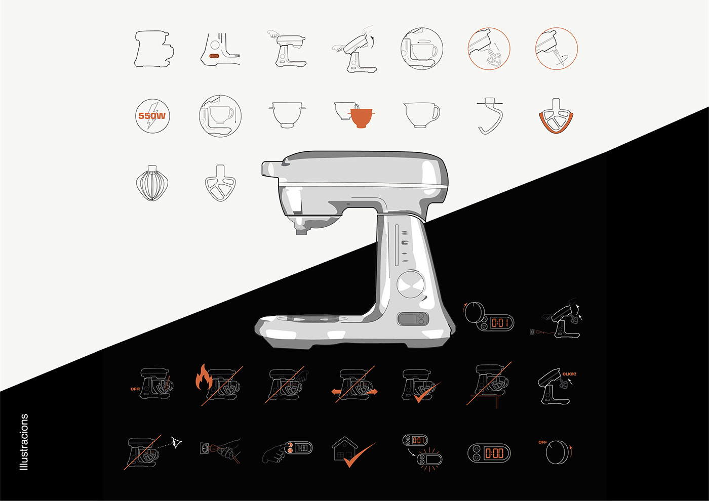 baking brand identity breville concept Food  ILLUSTRATION  kitchen redesign upc utensils