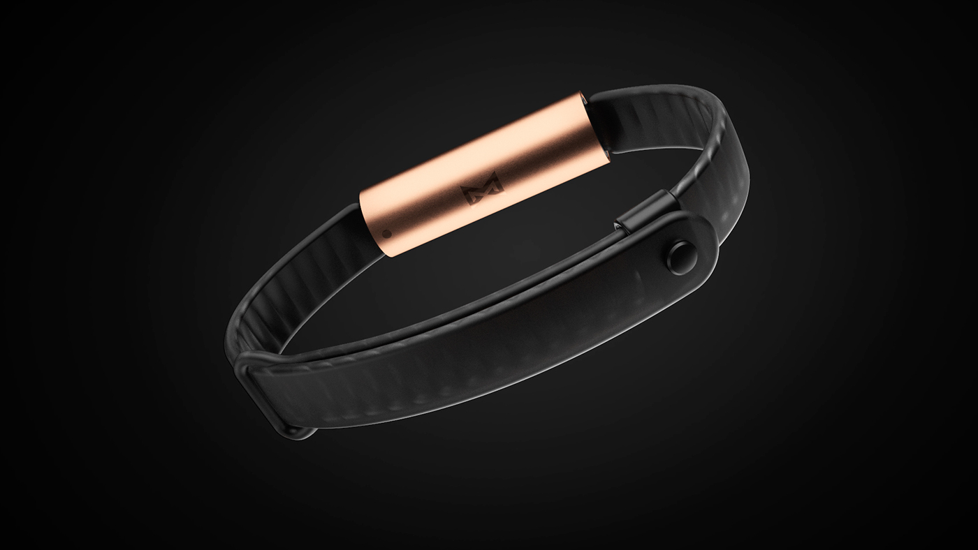 fitness Wearable Technology tracker lifestyle Fashion  band pure cylinder metallic