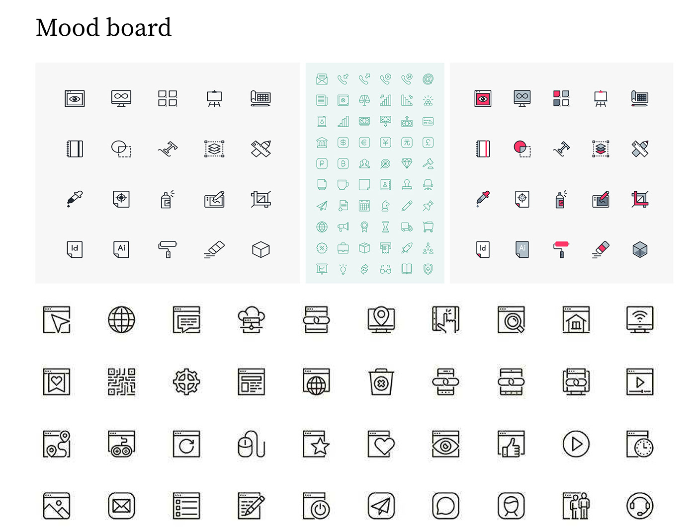 Icon icon design  icon set iconography icons food delivery app Navigation App Illustrator