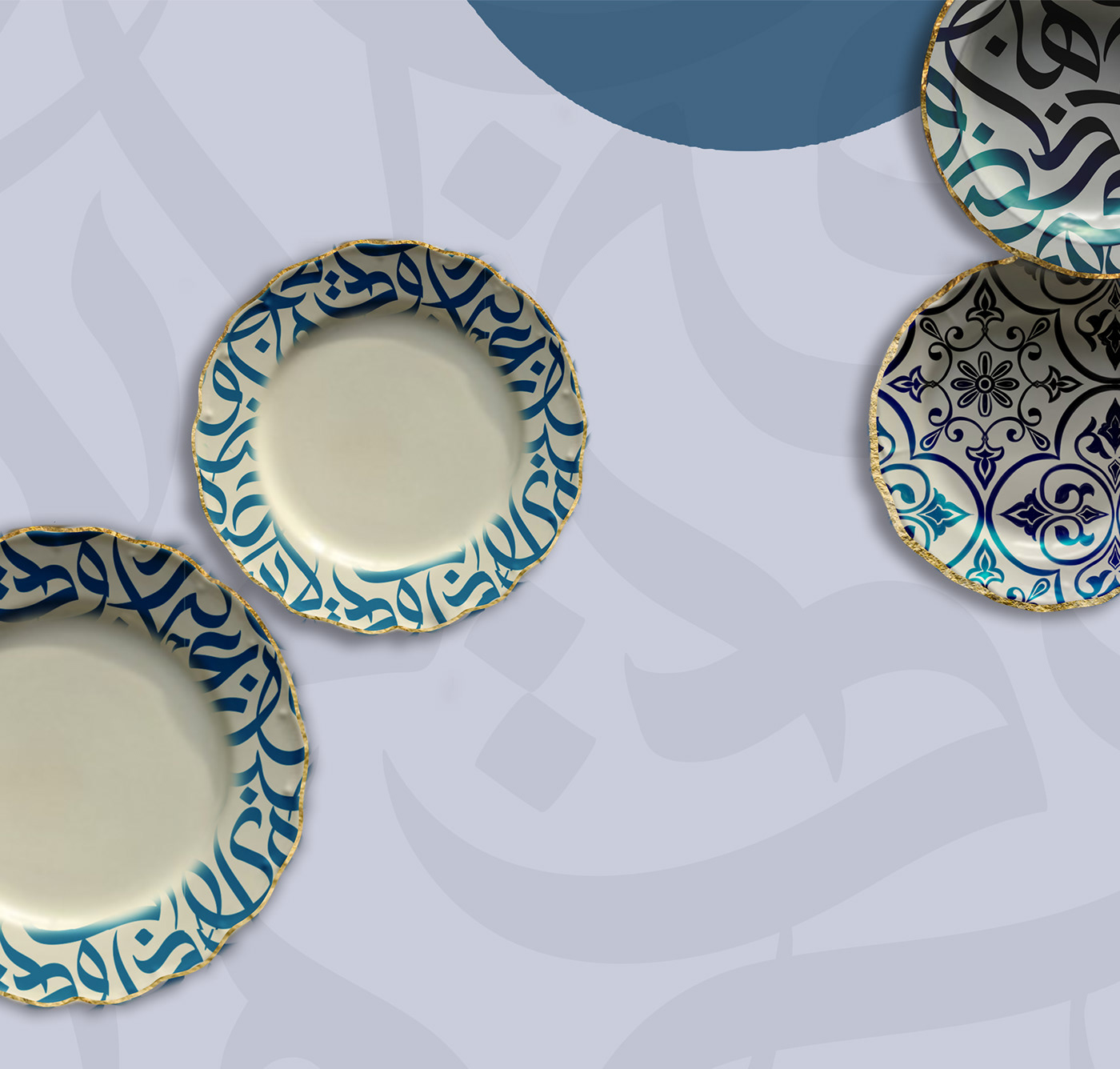 Arabic Calligraphy Tableware Collection 
visit: www.behance.net/jubayerdcd