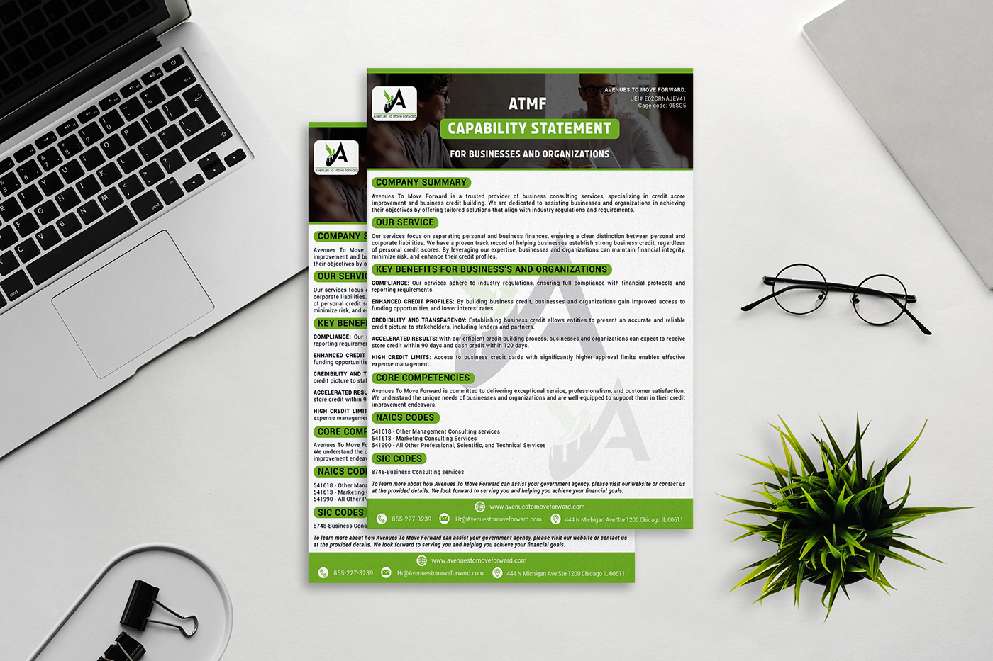 capability statement business brochure design stationery design letterhead Comapny Profile  bid proposal Government Contracting