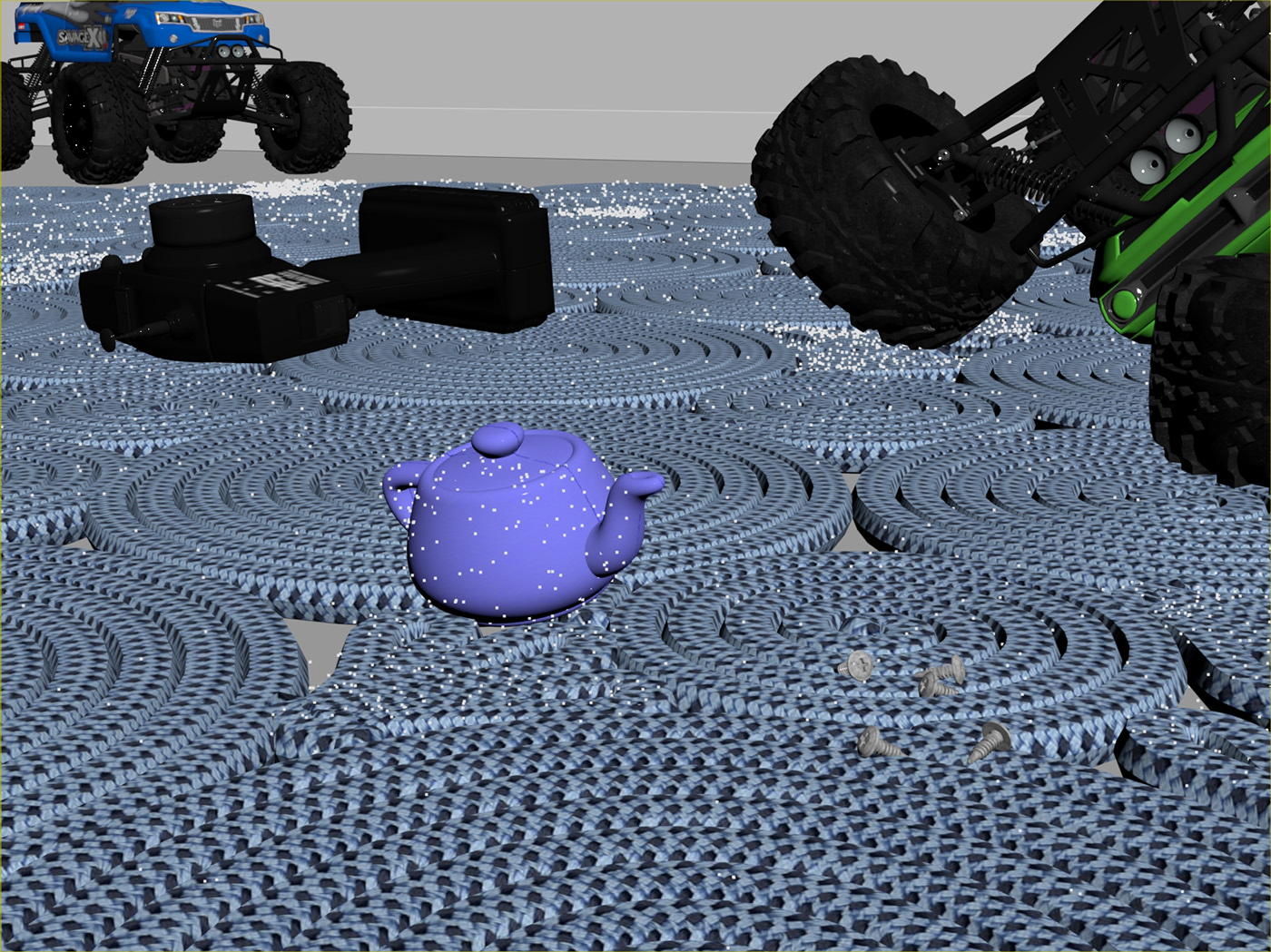 3D carpet CGI little macro mood photo Photography  teapot toy