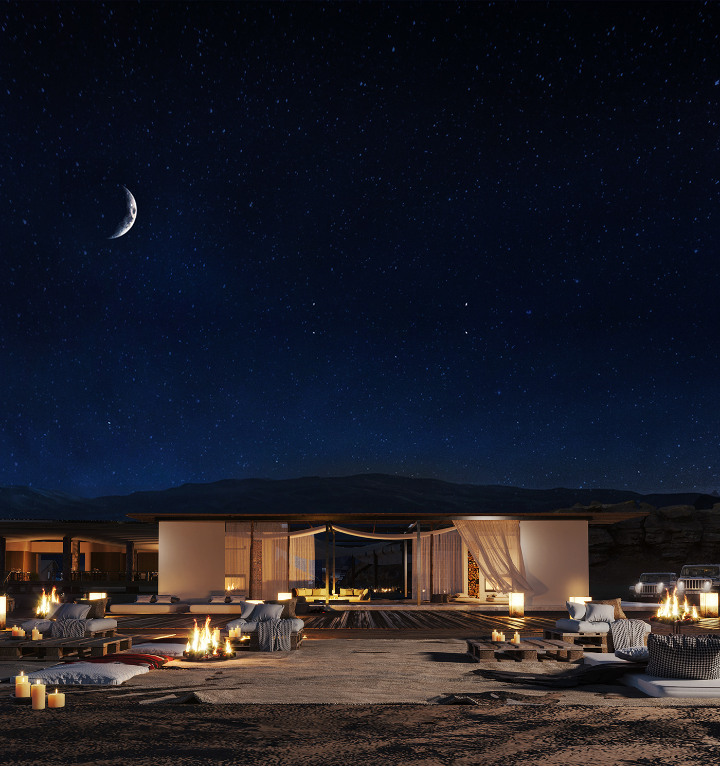 3dsmax architecture camp corona desert desertarchitecture desertlandscape rendering urbandesign visualization