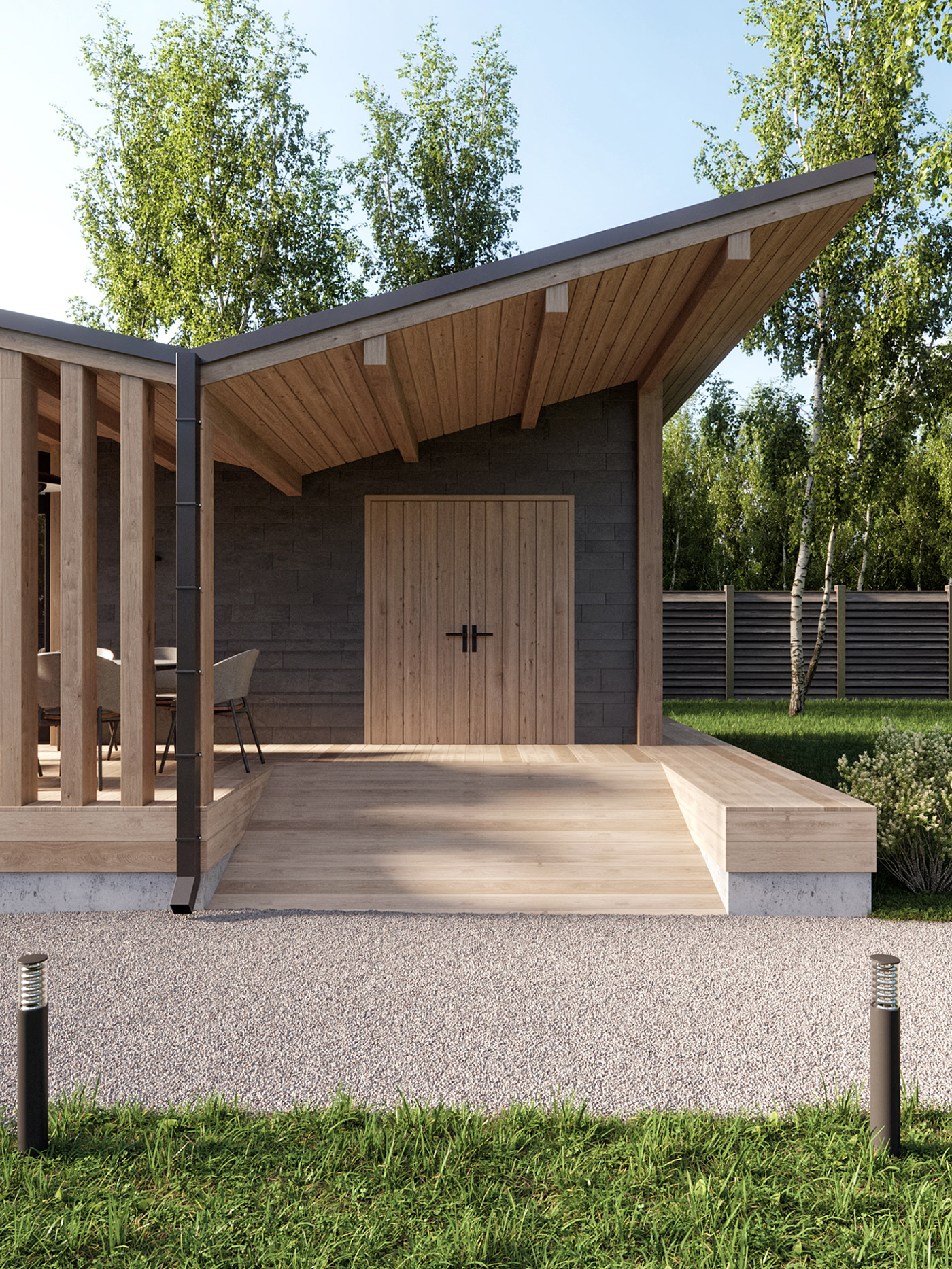 corona render  corona renderer design forest house Interior interior design  Minimalism Render woods
