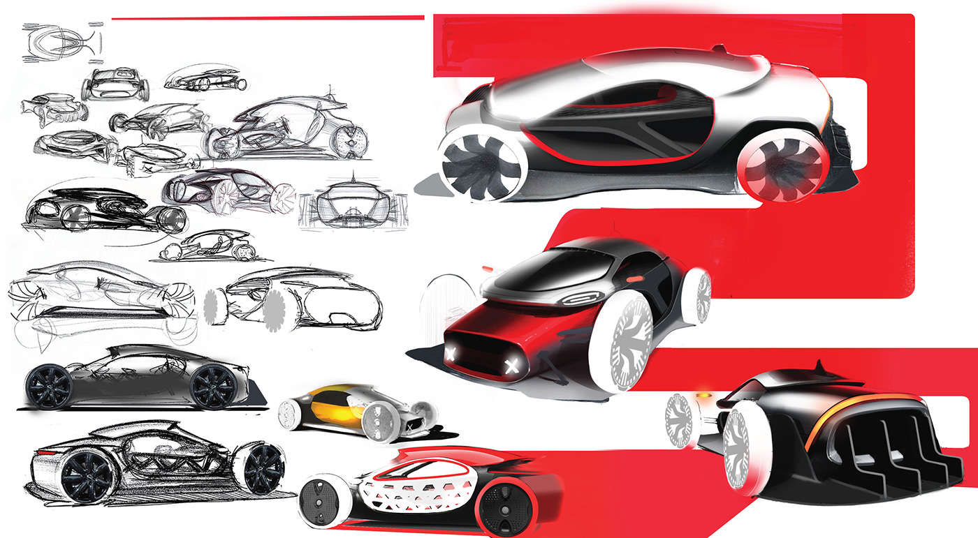 Automotive design car design MINI industrial design  VRED rendering sketch