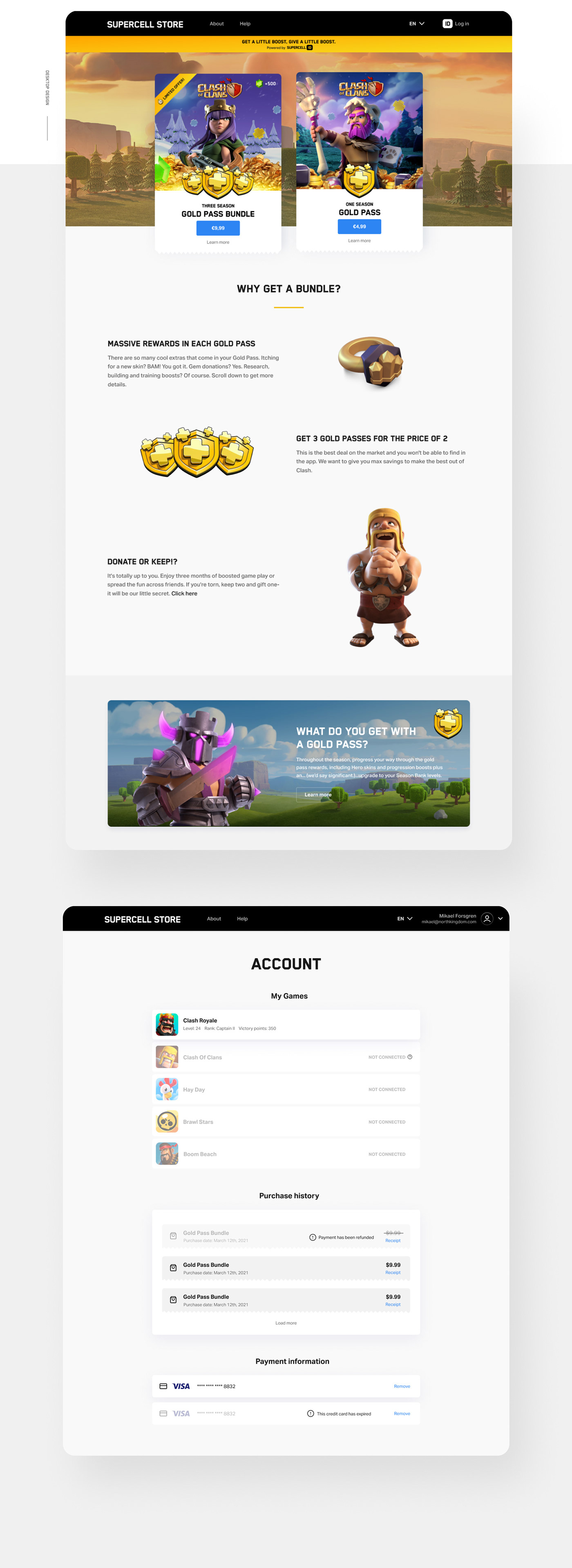 store supercell UI ux Figma Interface ui design user interface Web Design  Website