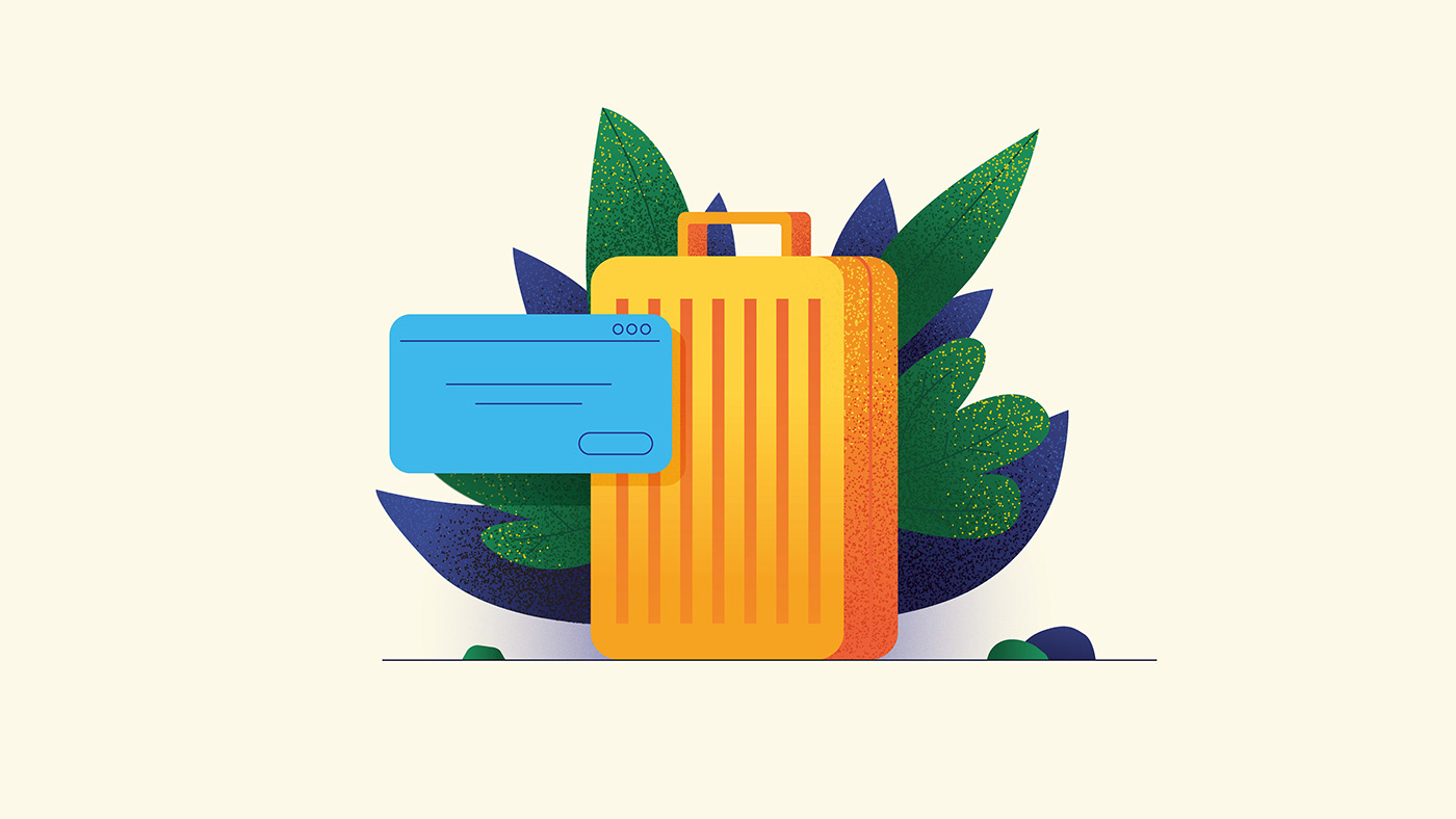 ILLUSTRATION  Magic   SkillBox suitcase together Travel bag summer