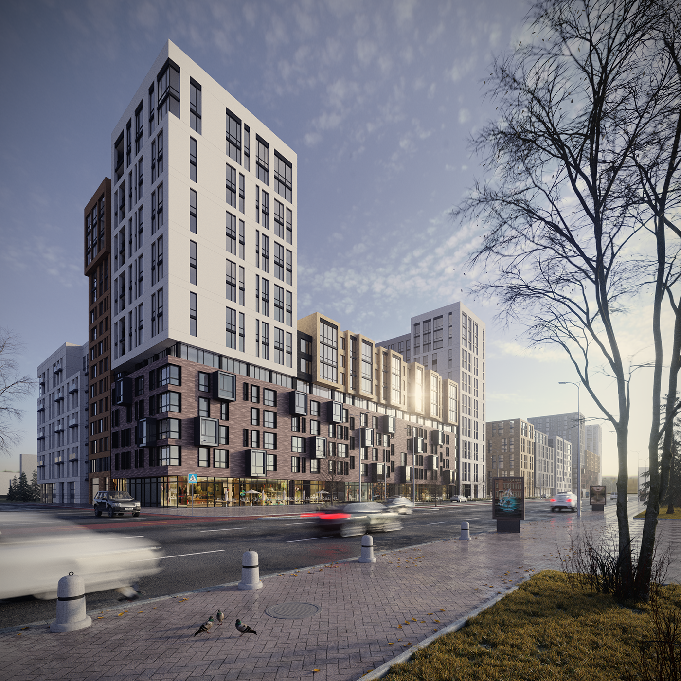 archimatika Fayna town pro apartment Smart residential complex visualization Kyiv