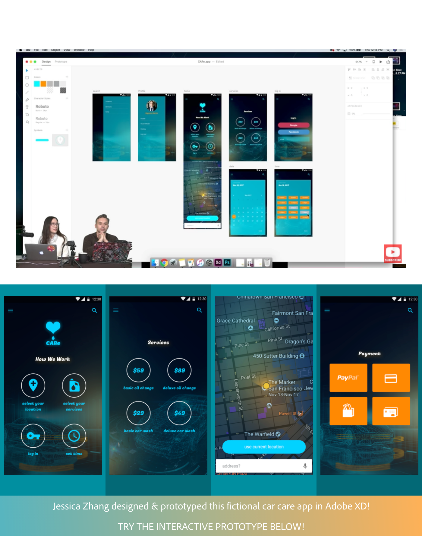 Adobe XD UX design UI/UX adobelive Adobe Live travis neilson jessica zhang johny vino adobe