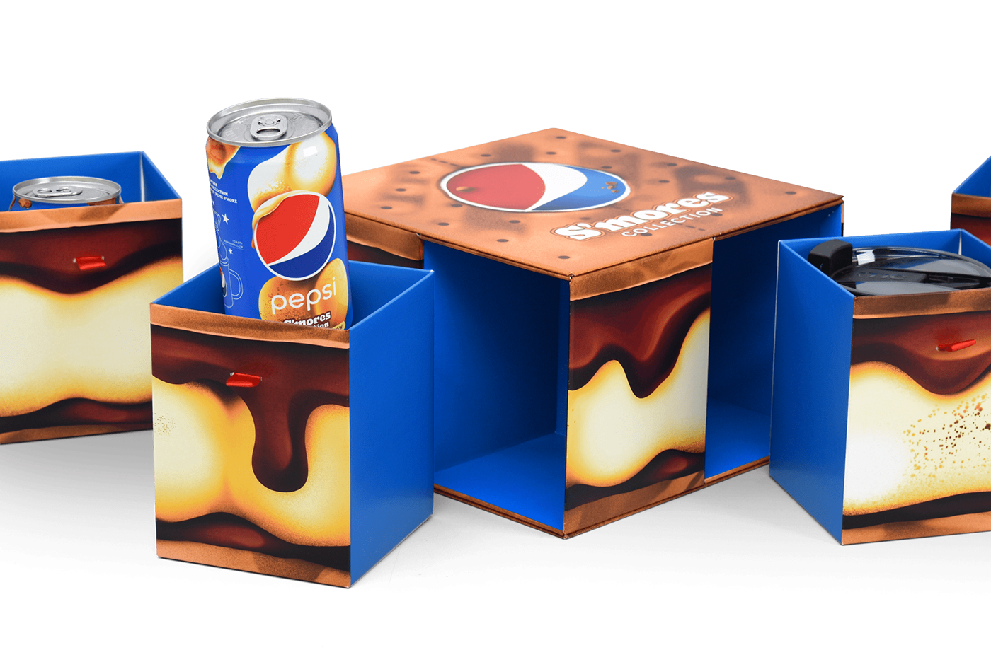 Influencer Unboxing Experience promoting the Pepsi S’mores collection, with limited edition flavors.