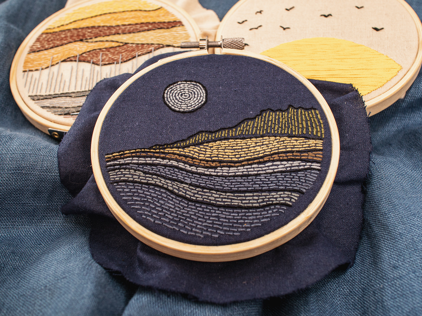 hand-made Embroidery ILLUSTRATION  handcraft