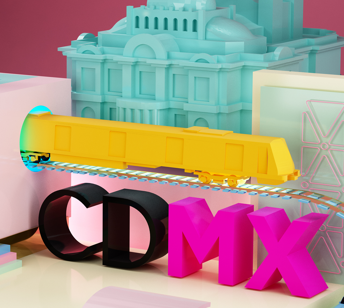 CDMX mexico graphic design  3d art Digital Art  3d illustrator color