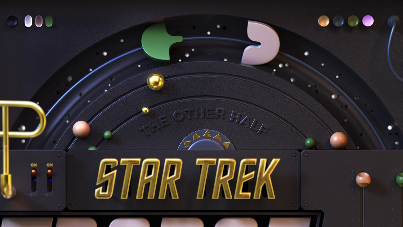 3D Render Space  Star Trek Retro typography   animation  intro Opening Show