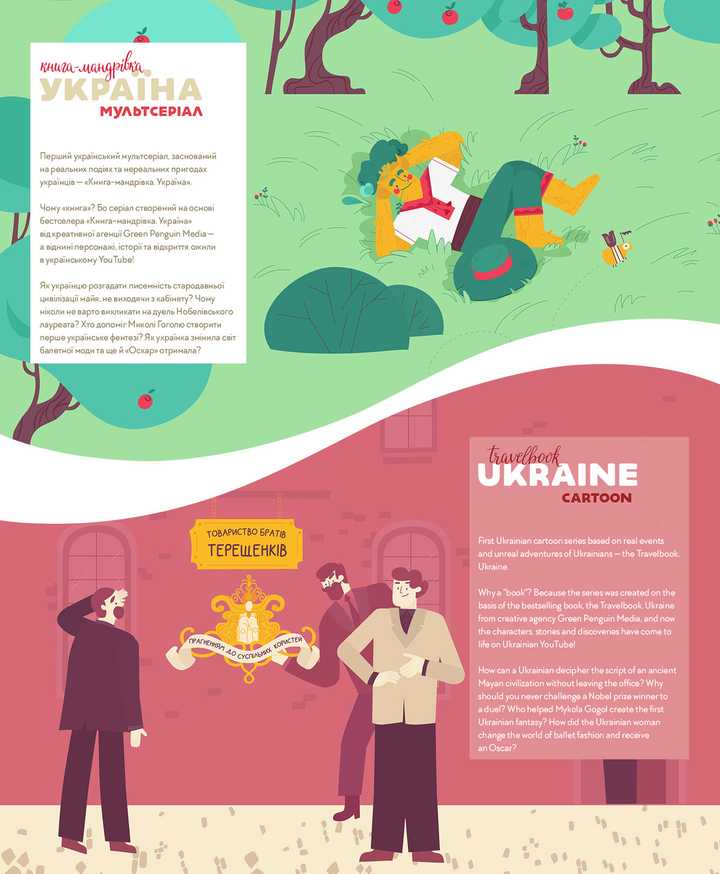 ILLUSTRATION  Illustrator cartoon series animation  ukraine history book Travel characters