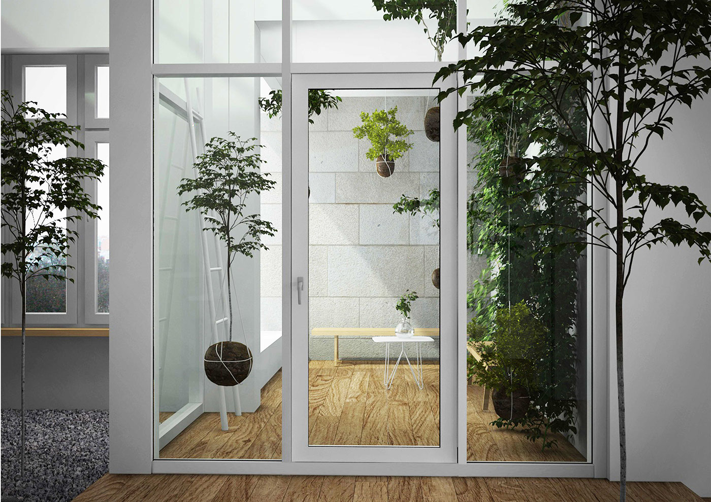 apartments contemporary flat wood eco garden Nature design