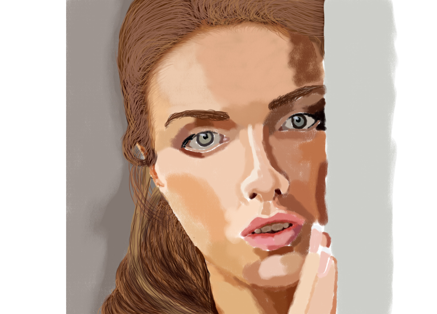 The beauty painting digital painting ILLUSTRATION 