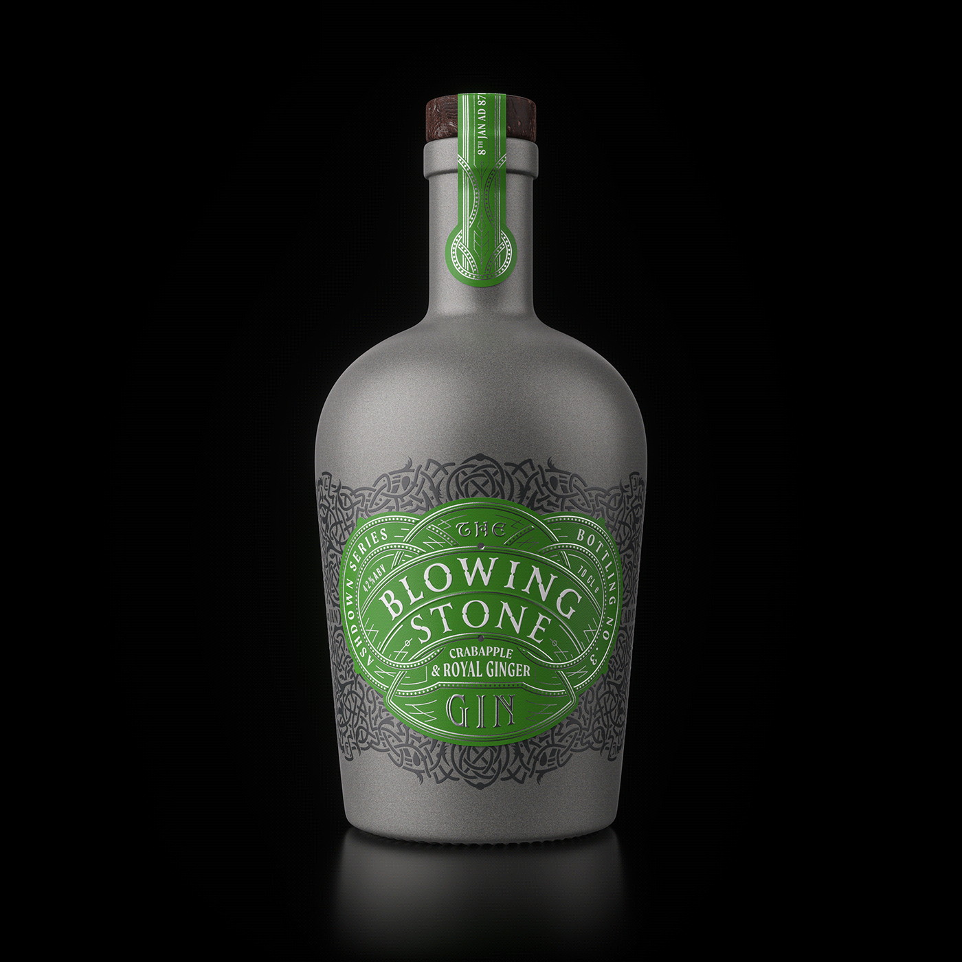 bottle branding  foil gin graphic design  Label metallic Packaging packaging design typography  