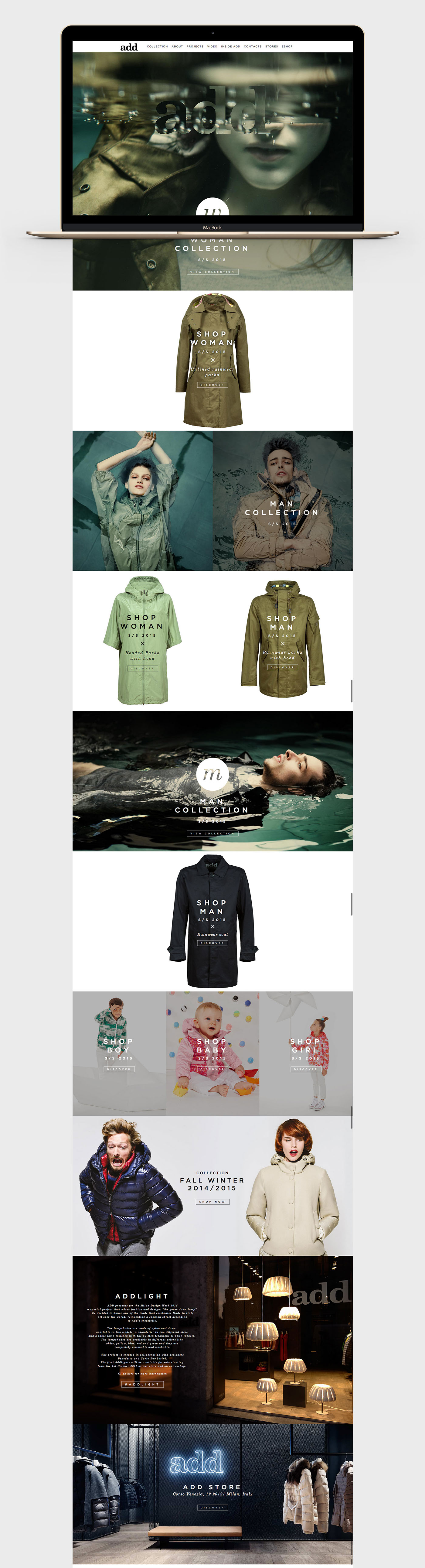 add Website Italy Piumini fashion brand Interface jacket