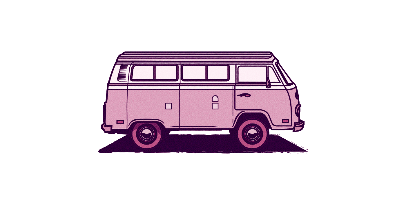 Cars vectors vector illustrations drawings pink Van car
