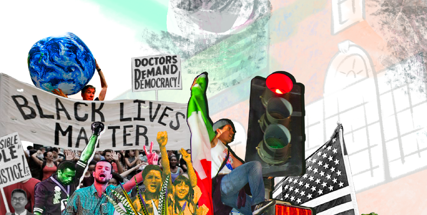 Dartmouth disorientation Guide activism mixed media college protest digital painting revolt radical