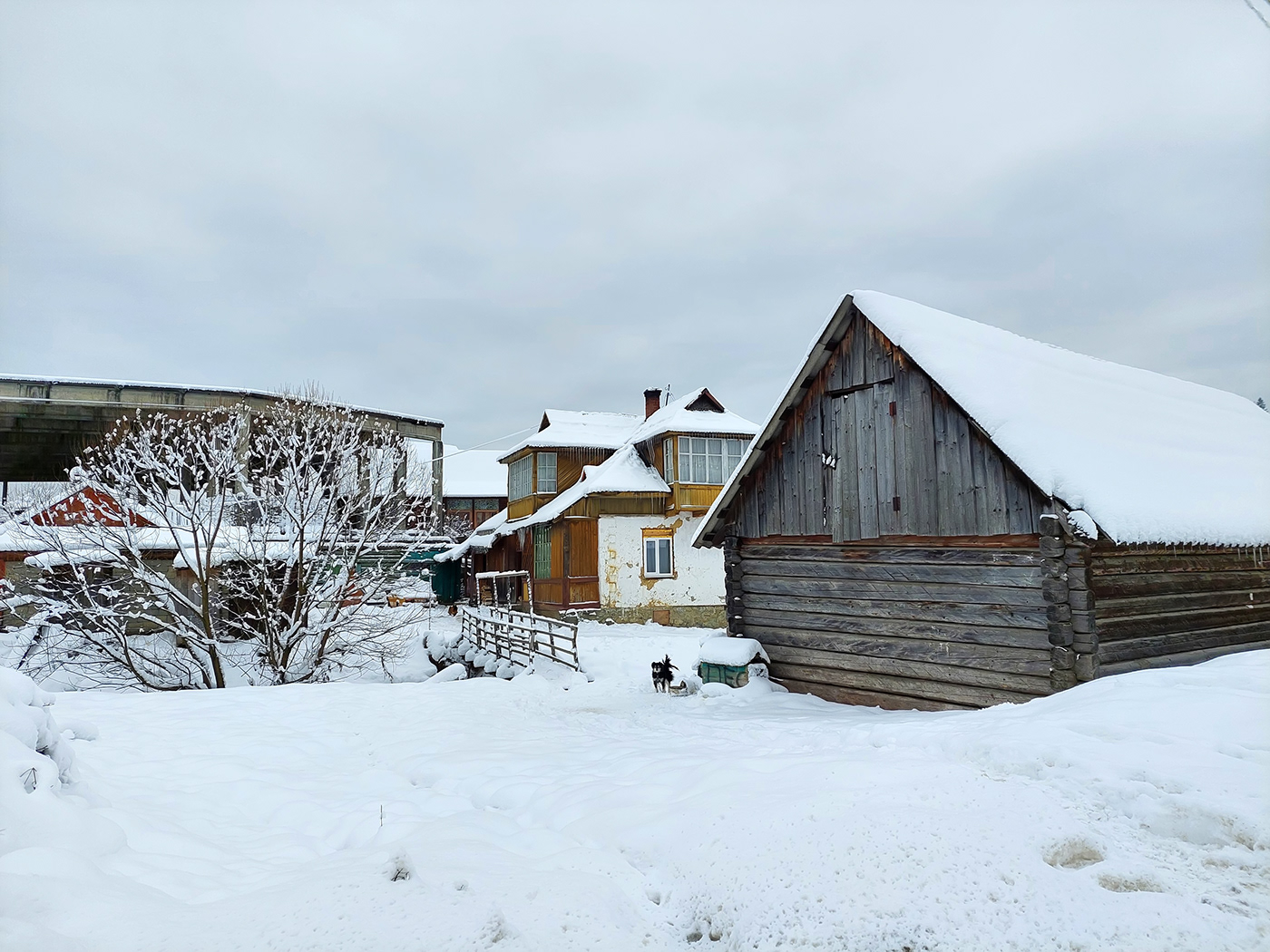 Carpathians mountains Nature snow trains Travel ukraine viaduct vorokhta wooden houses 