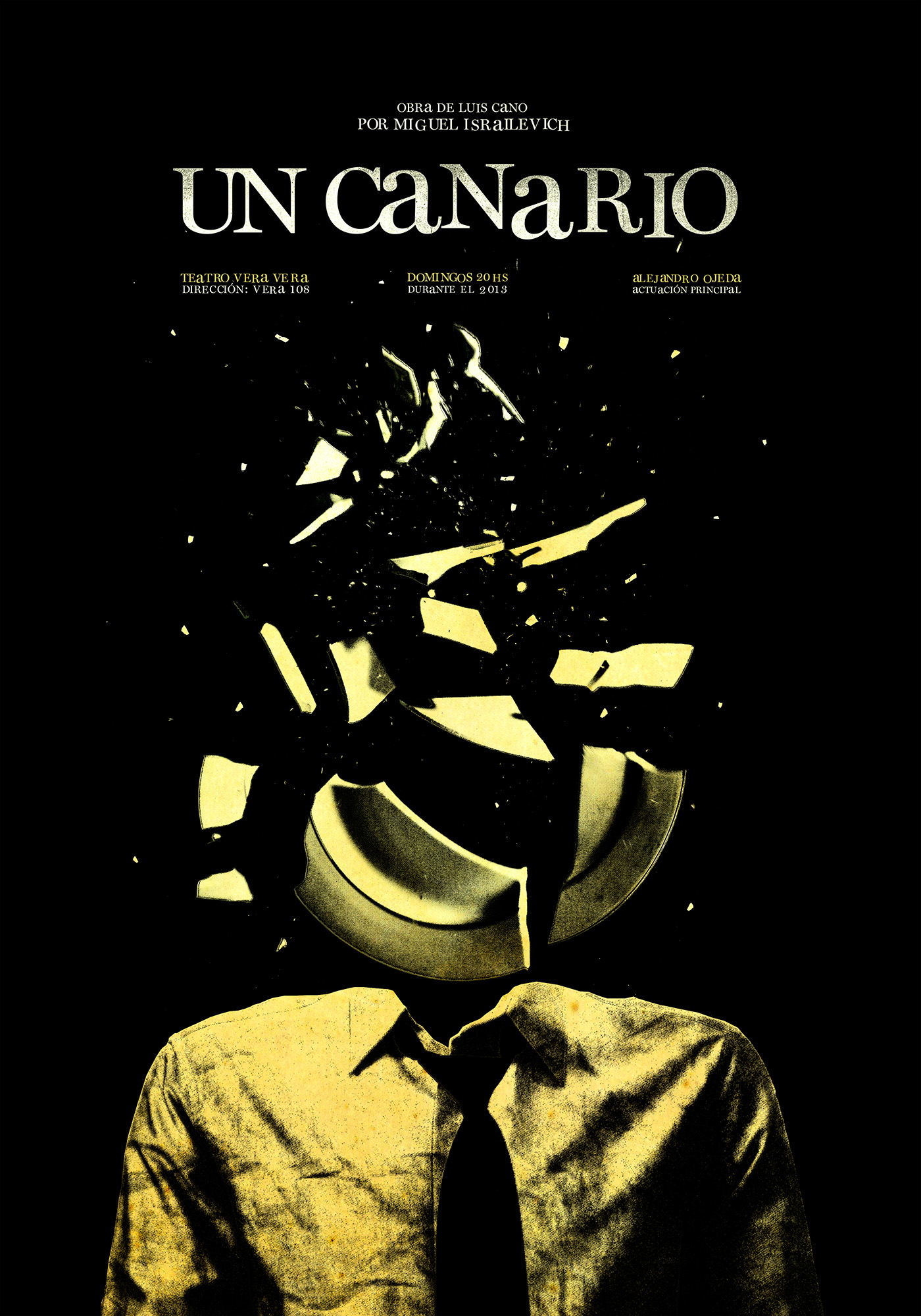 teatro  diseño 2  gabriele  retorica afiche poster Un canario gabriele2 Theatre