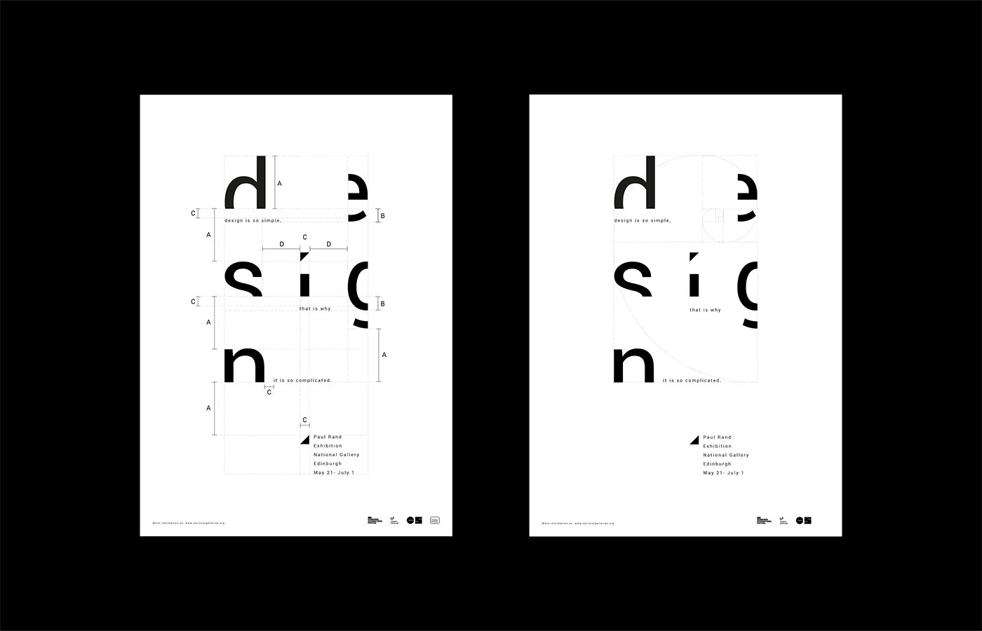 graphic design  Poster Design typography   Golden Ratio grids black and white Minimalism