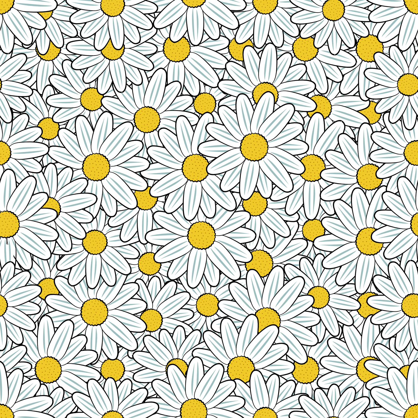 background botanical daisy floral floral pattern Flowers pattern print seamless texture