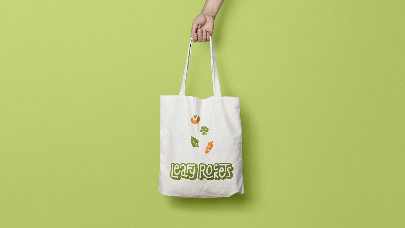 Logo Design Brand Design ILLUSTRATION  logo Fruit vegetables organic fresh green orange