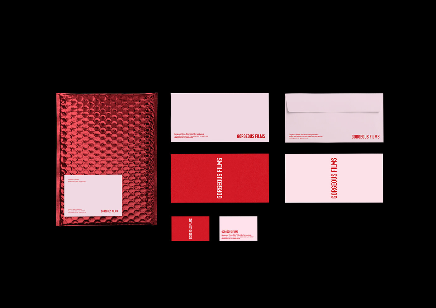 branding  Business Cards Fashion  folder identity letterhead pink poster red Style