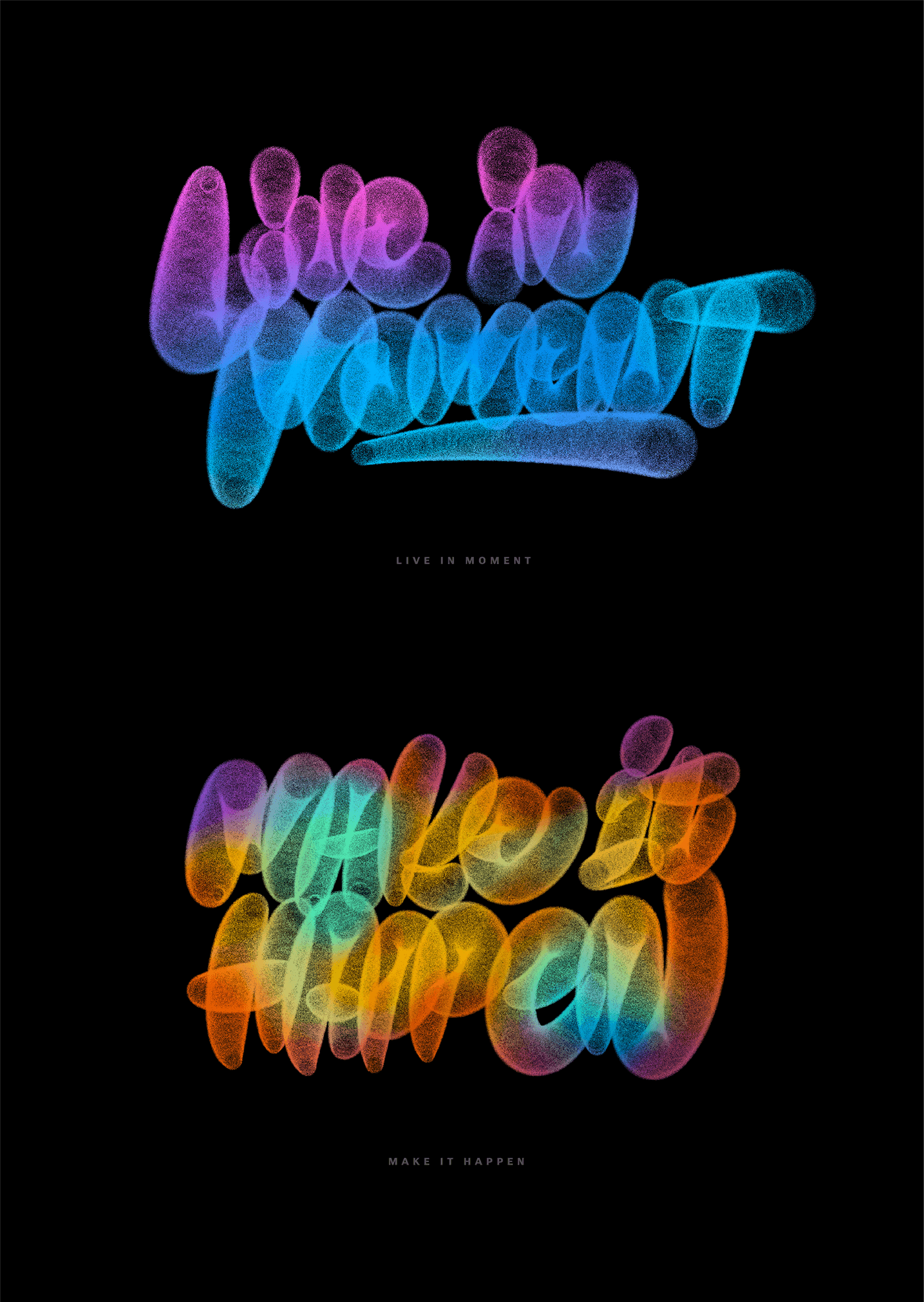lettering spray creative art typography   posers gradients lines