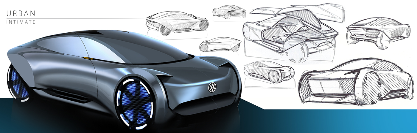 car design car sketches Renderings Automotive design Transportation Design industrie design produkt design car concept Future Concept volkswagen
