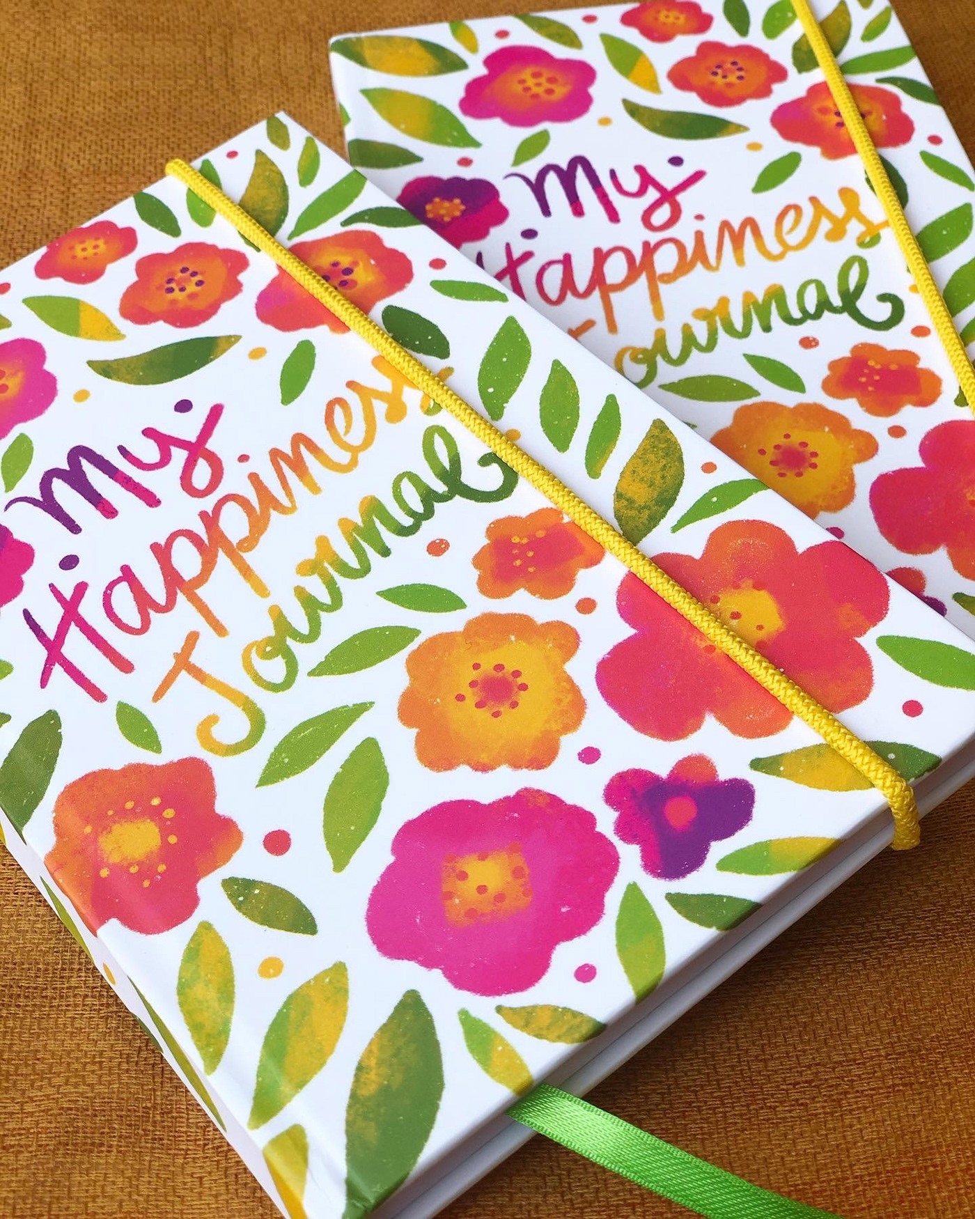 lettering Flowers organic youth pheminine happy colorful journal