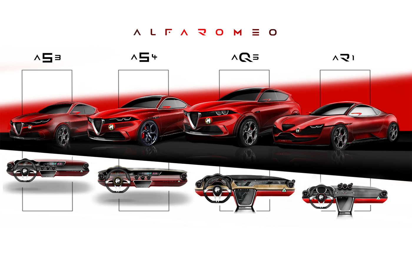 alfa romeo automotive   brand brand identity car design concept car corporate image divine proportion DNA heritage