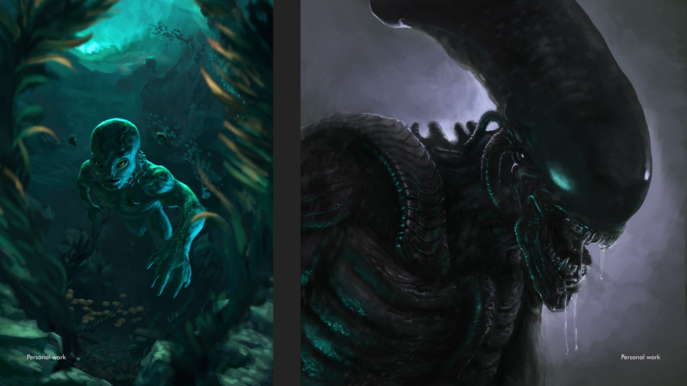 comics concept fantasy horror illustrated monsters Scifi