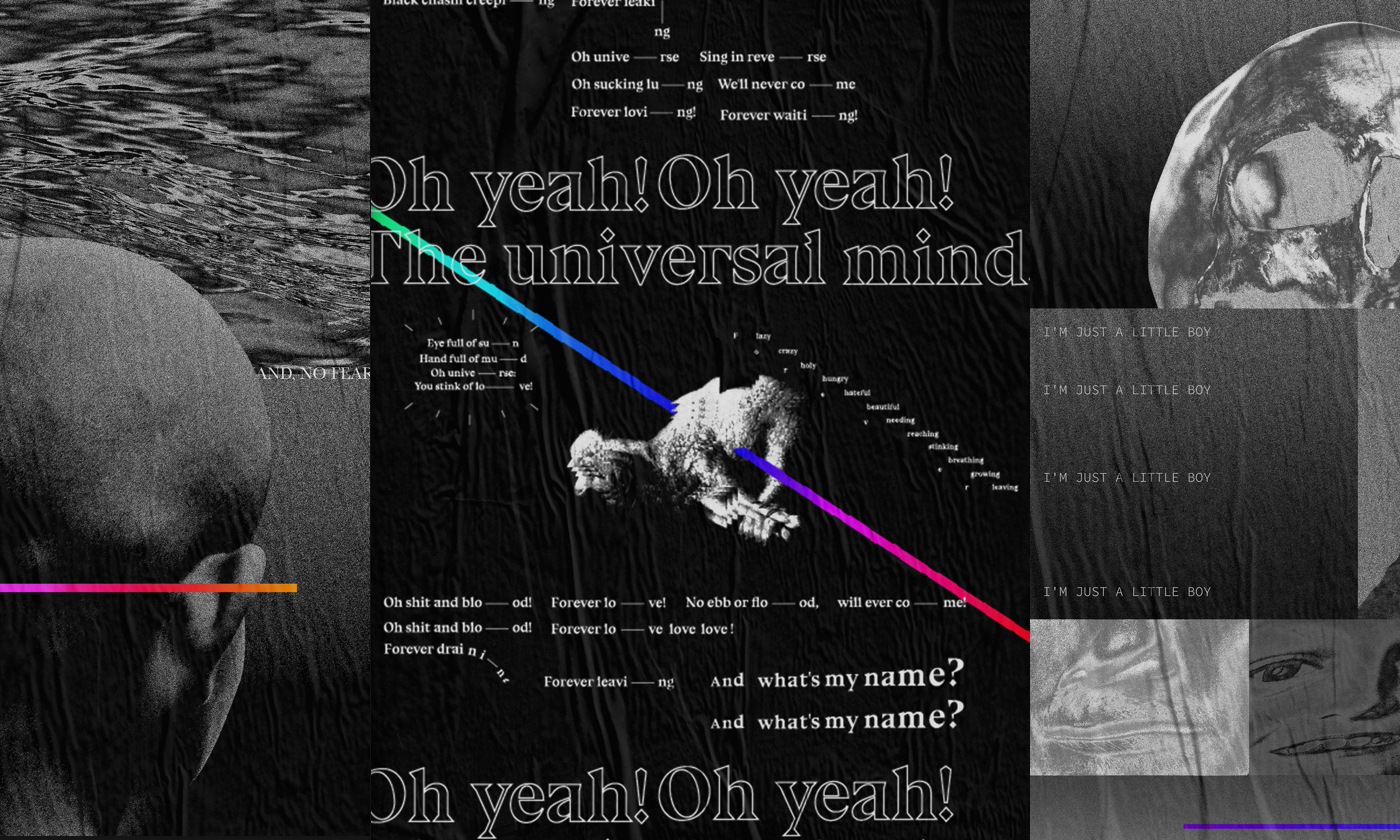 music poster swans Album ILLUSTRATION  typography   gradient Exprimental self-published Lyric