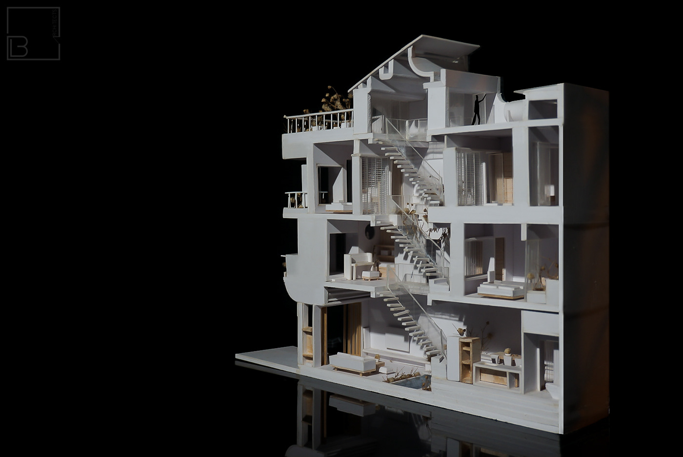 3D architecture Bdoup Bdoup architects building design home house model