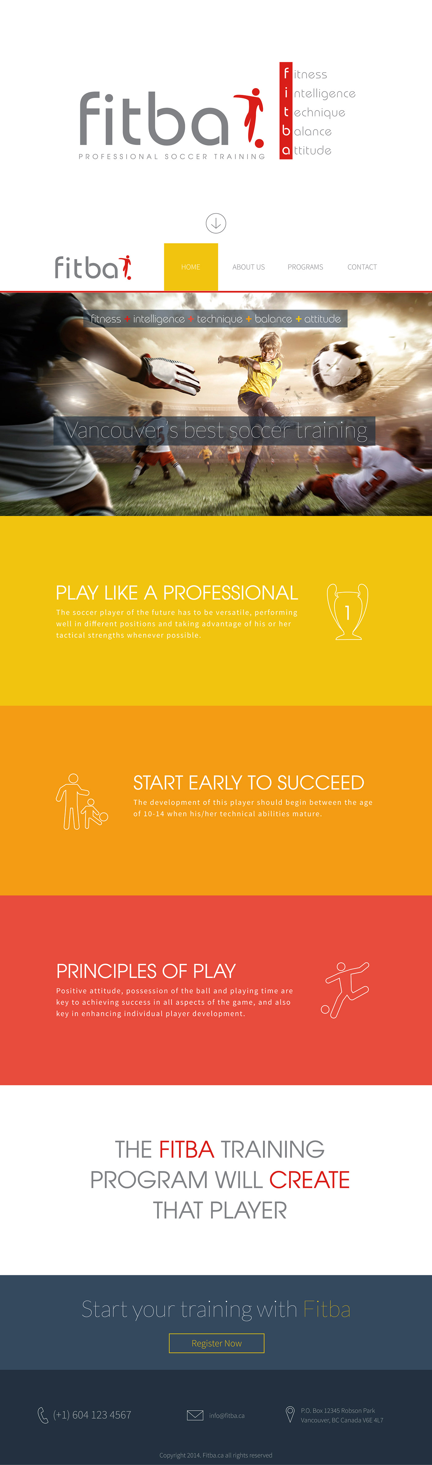 Fitba football soccer vam designs Website logo Interface kids