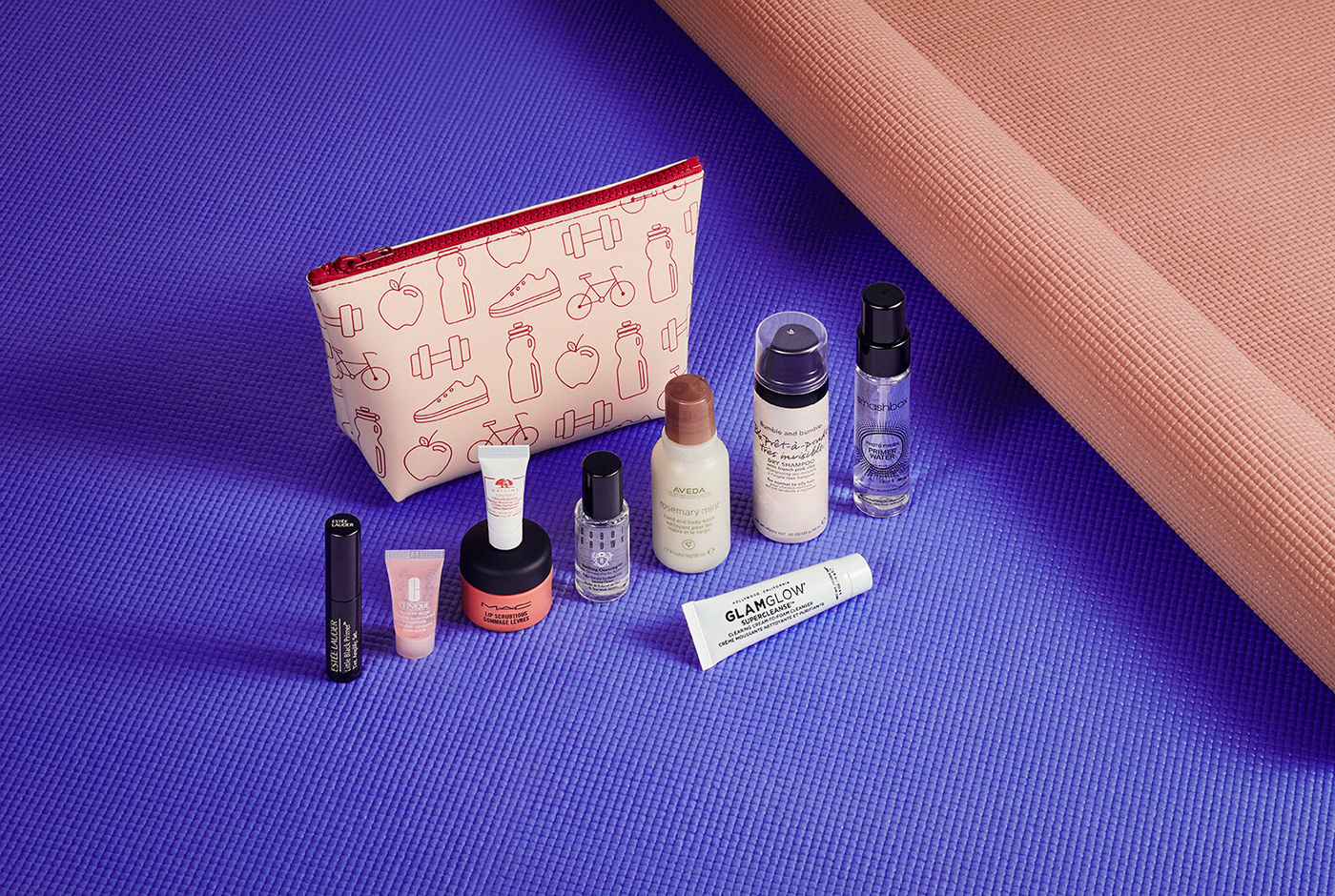 ILLUSTRATION  Packaging bag sports gym pattern beauty cosmetics skincare detox