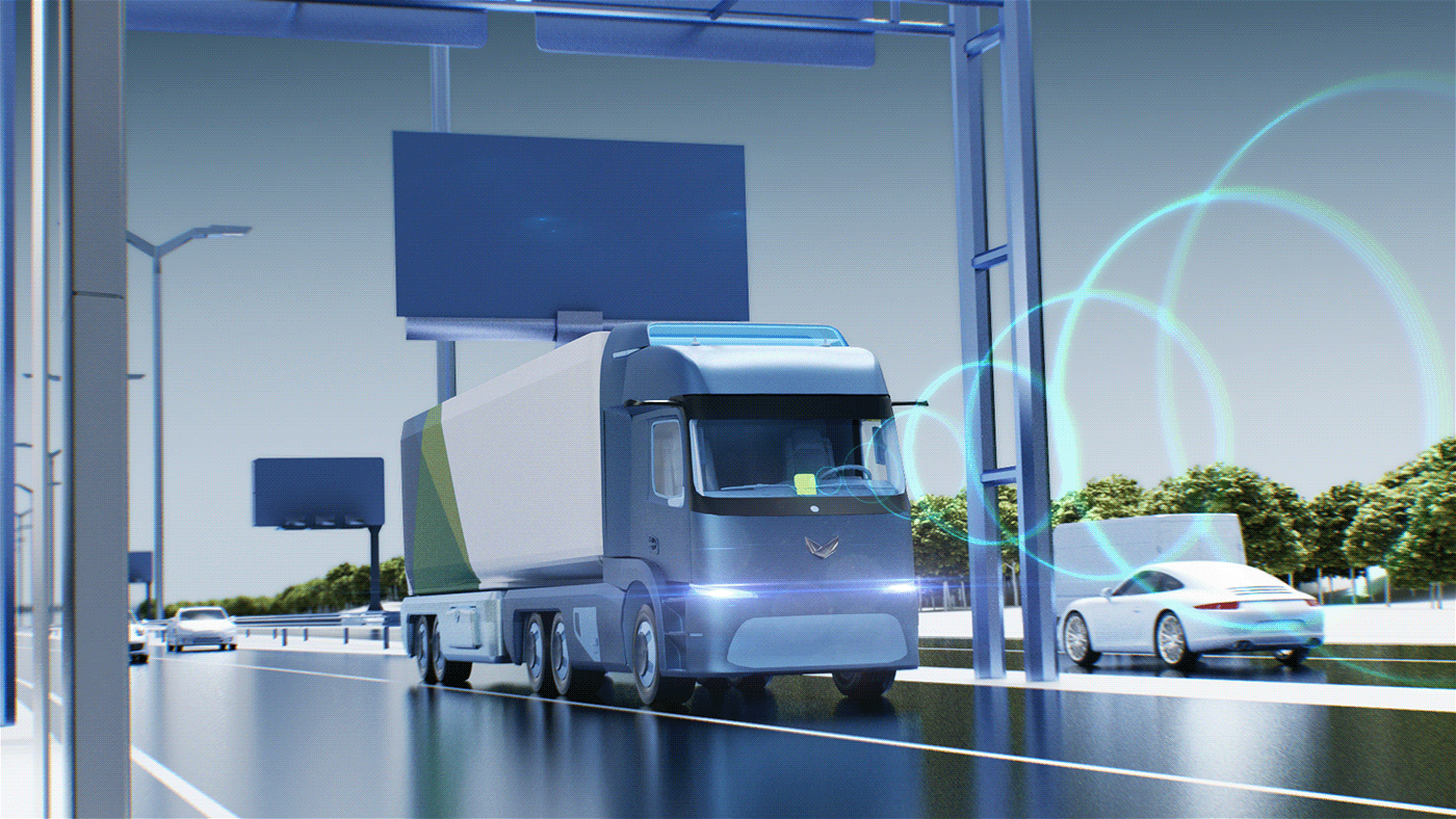 3D c4d car CG cinema4d redshift road toll Transport Truck